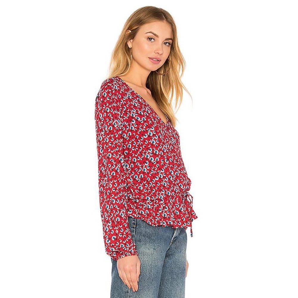 Rails X Revolve Beaux Drawstring Blouse Top In Re… - image 2